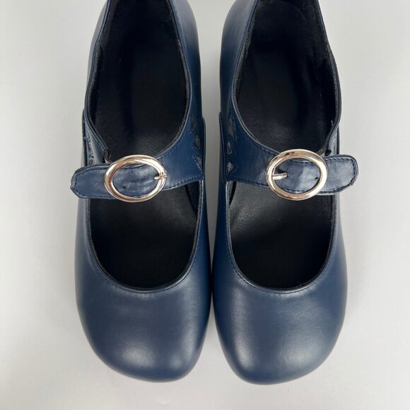 Vintage Mary Jane Short Chunky Heel Pumps Preppy Coquette French Femme Feminine - Picture 4 of 7